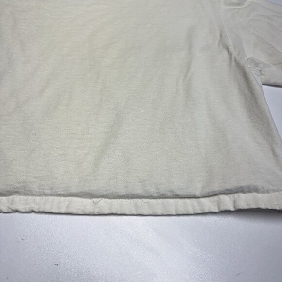 Vintage 90s Hanes Crop Top Shirt Adult XL White Single Stitch USA - Picture 9 of 12